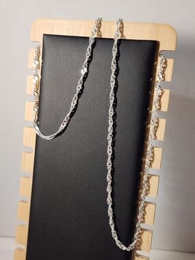 NWT VTG Italy 925 Diamond Cut Rope Chain Necklace 26” 3.5mm Unisex